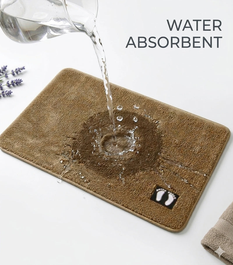 MAGICAL Ultra-Absorbent Microfiber Bath Mat (Brown)