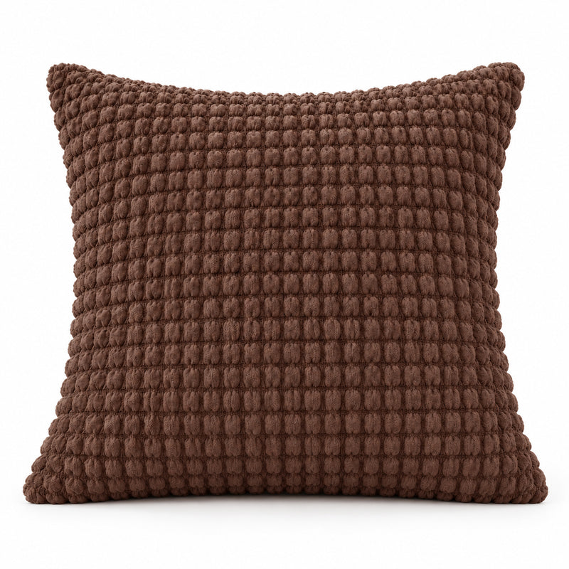 Premium Bubble Cushion Cover - Brown 40x40 Cm (Pack of 1)