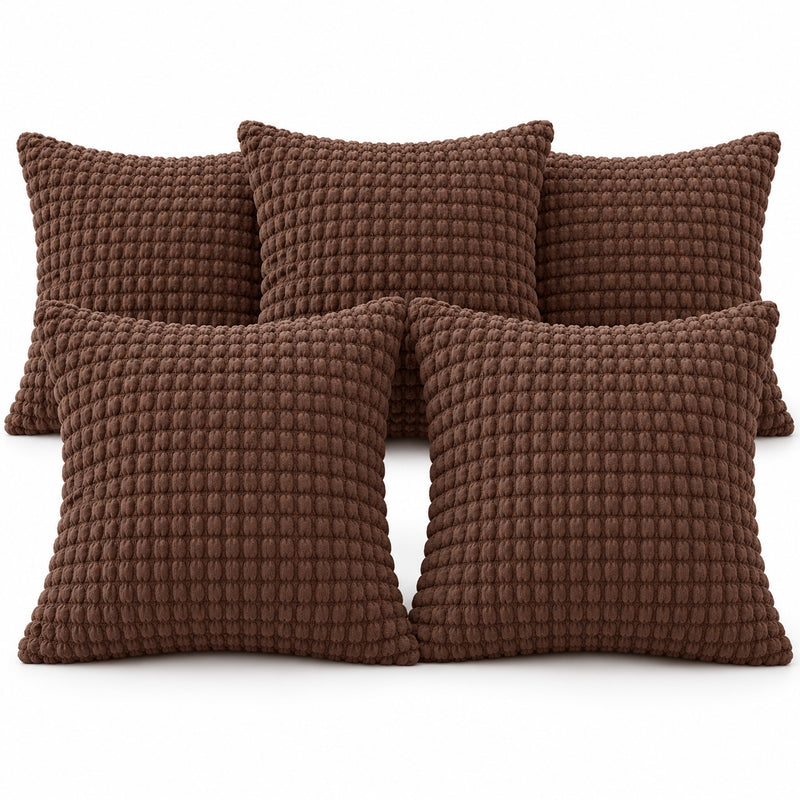 Premium Bubble Cushion Cover - Brown 40x40 Cm (Pack of 5)
