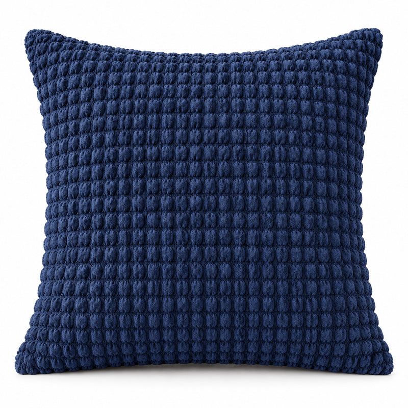 Premium Bubble Cushion Cover - Dark Blue 40x40 Cm (Pack of 1)