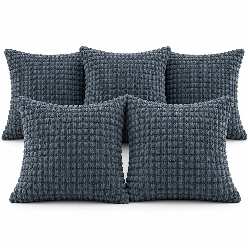 Premium Bubble Cushion Cover - Dark Grey 40x40 Cm (Pack of 5)