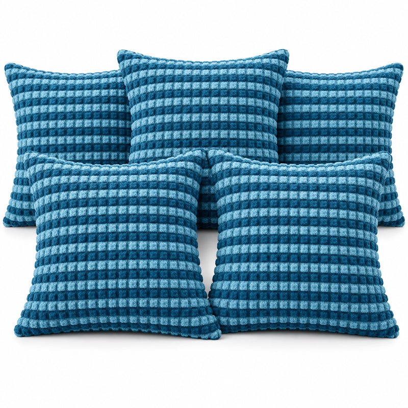 Premium Bubble Cushion Cover - Dark Blue-Light Blue 40x40 Cm (Pack of 5)