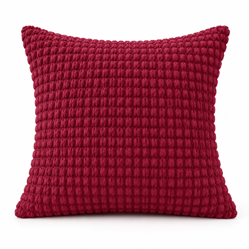 Premium Bubble Cushion Cover - Maroon 40x40 Cm (Pack of 1)