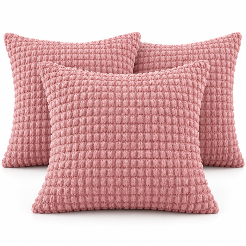 Premium Bubble Cushion Cover - Pink 40x40 Cm (Pack of 3)