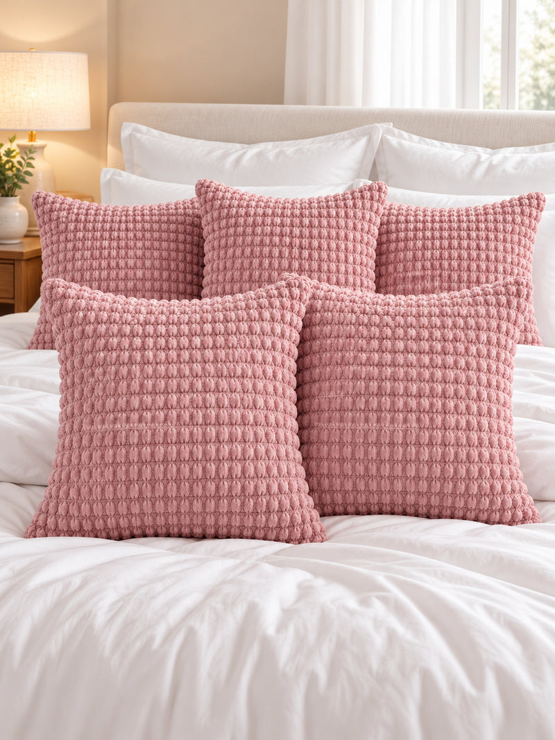 Premium Bubble Cushion Cover - Pink 40x40 Cm (Pack of 5)