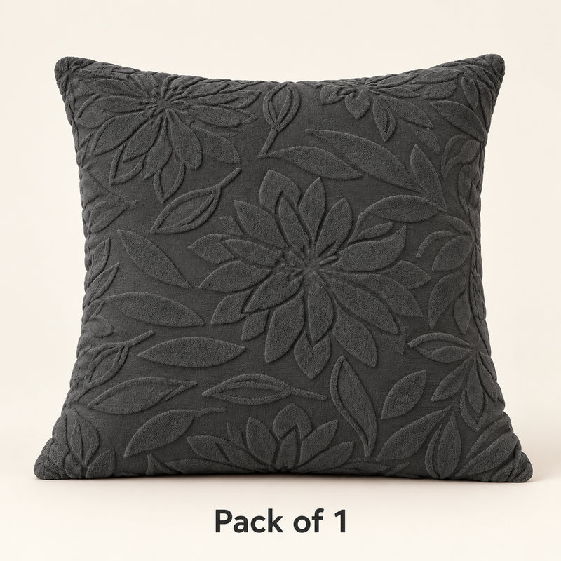 Premium Knitted Cushion Cover - Grey 40x40 Cm (Pack of 1)
