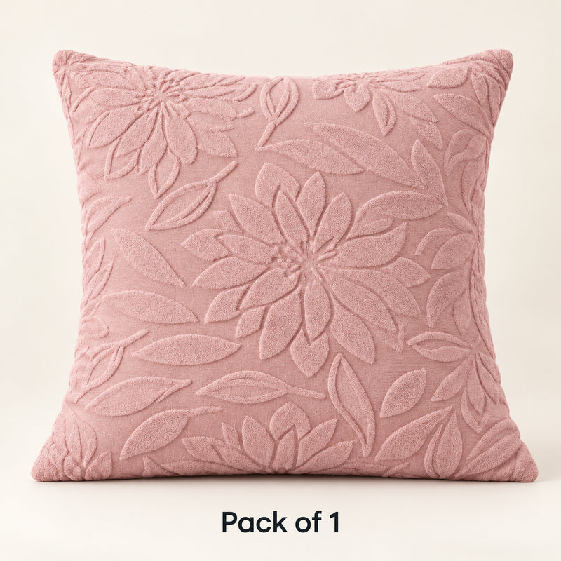 Premium Knitted Cushion Cover - Pink 40x40 Cm (Pack of 1)