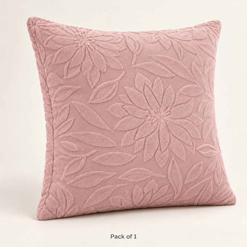 Premium Knitted Cushion Cover - Pink 40x40 Cm (Pack of 1)