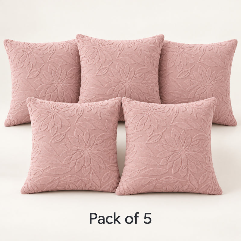 Premium Knitted Cushion Cover - Pink 40x40 Cm (Pack of 5)