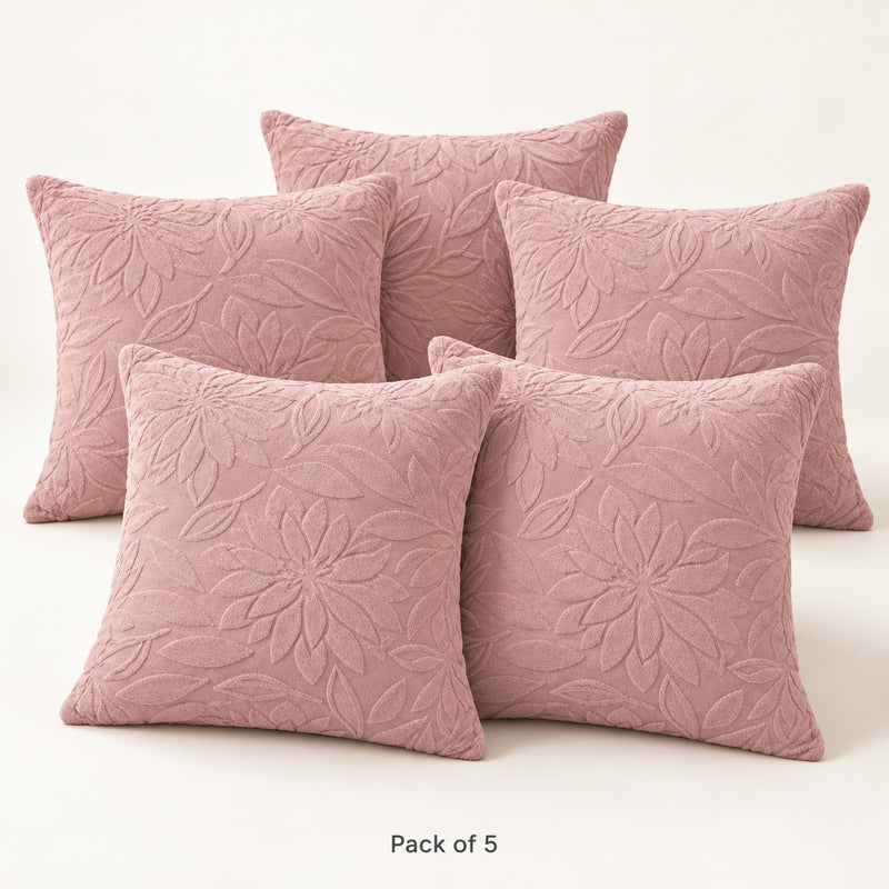 Premium Knitted Cushion Cover - Pink 40x40 Cm (Pack of 5)